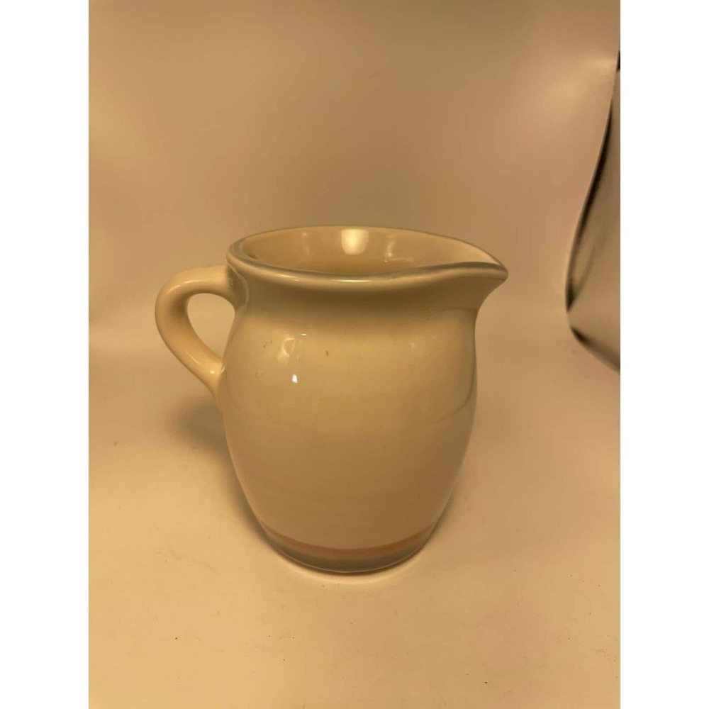 Pfaltzgraff Juniper Creamer or Syrup Sauce Pitcher Teal Rose USA 5" tall